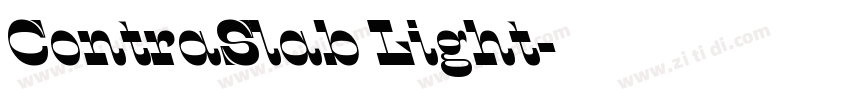 ContraSlab Light字体转换